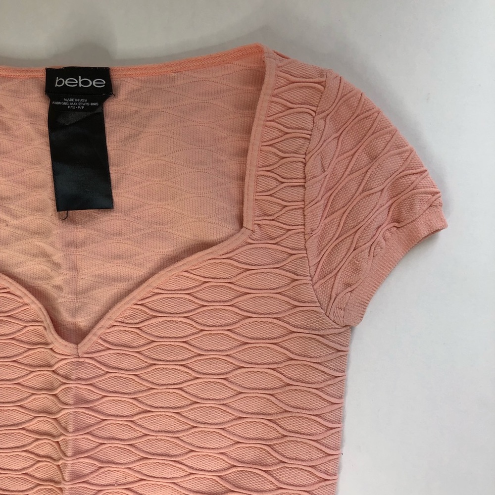 Pink Bebe crop top short sleeve shirt